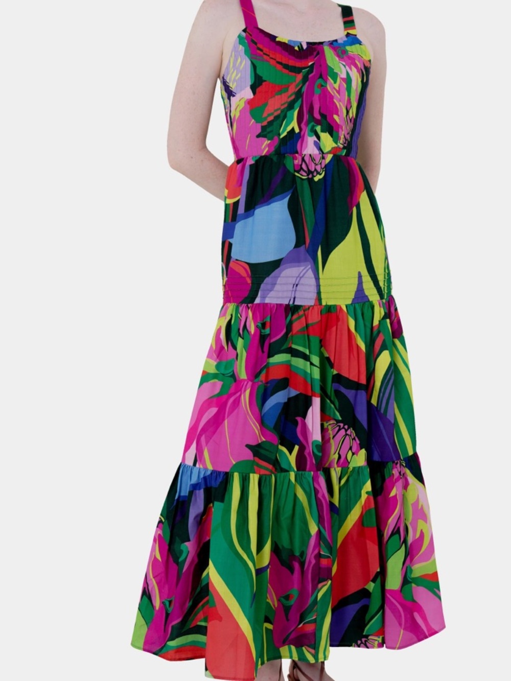 Ht 360 collective Nordstrom Vibrant Tropical Print Maxi Dress
